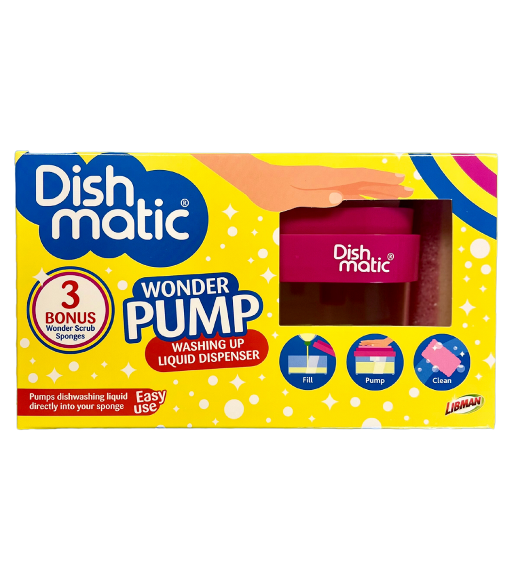 Dishmatic Wonder Pump + 3 Wonder Scrub Sponges