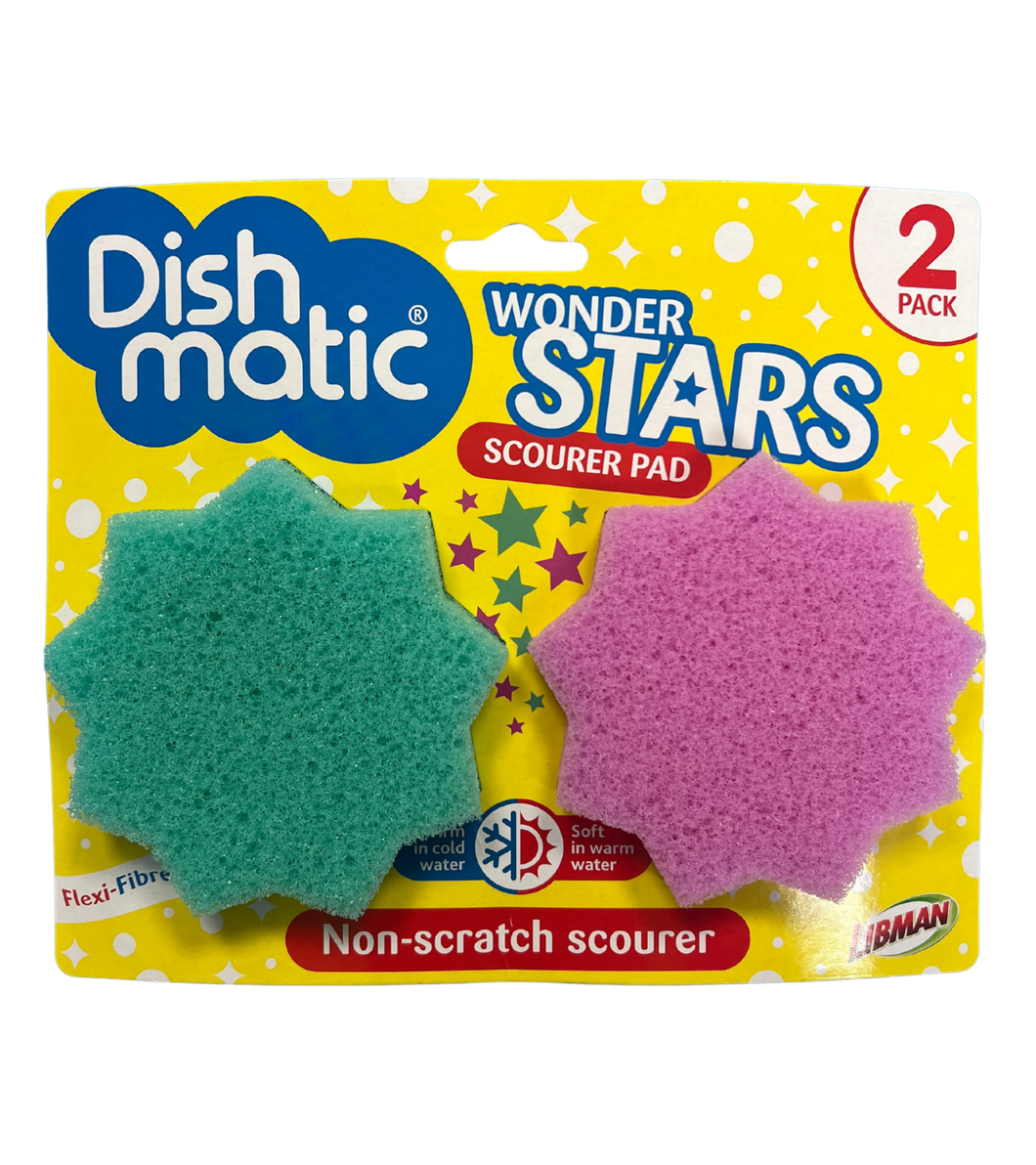 Dishmatic Wonder Stars Scourer Pad 2 Pack