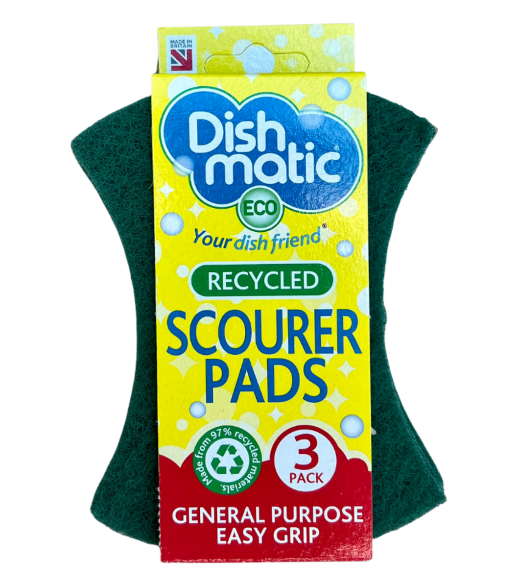 Dishmatic ECO General Purpose Recycled Scourer Pads 3 Pack
