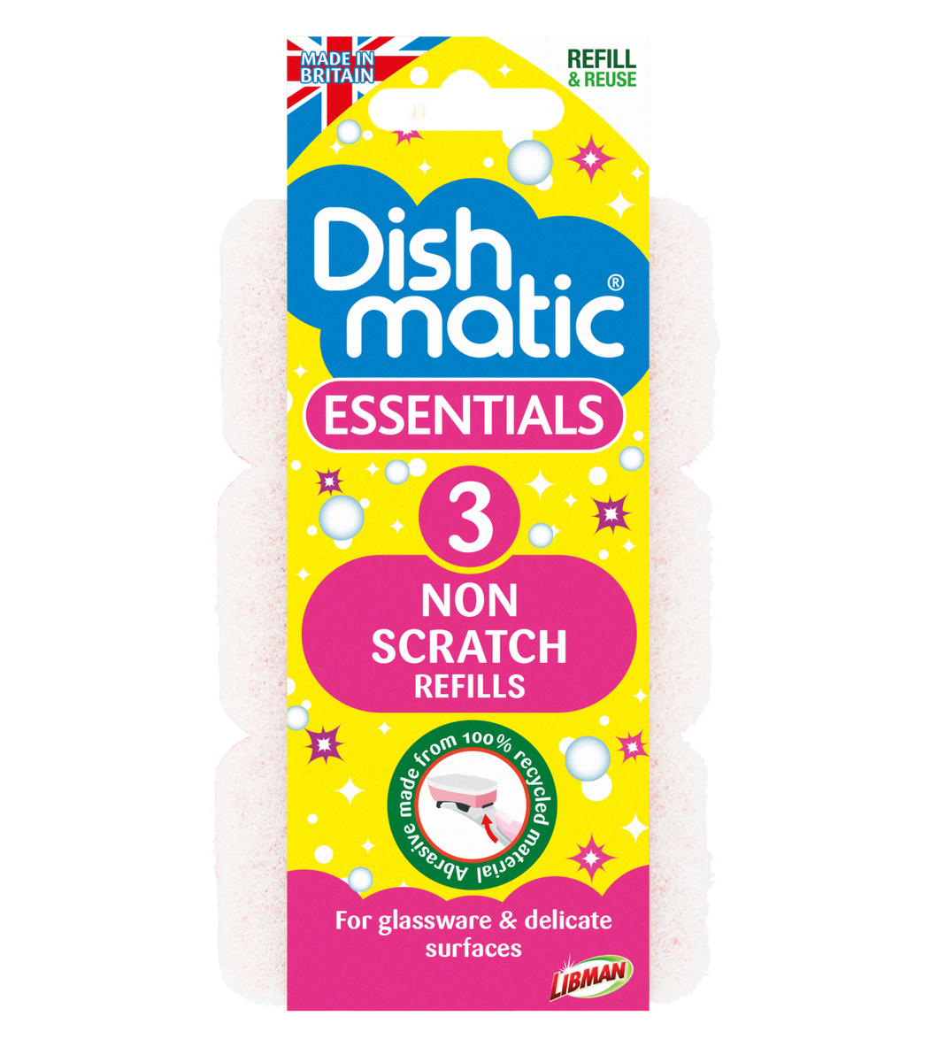 Dishmatic Essentials Non Scratch Refills 3 Pack