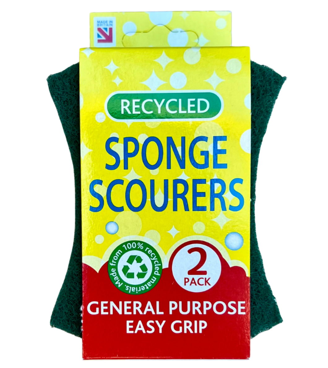 Dishmatic ECO Recycled Sponge Scourers 2 Pack
