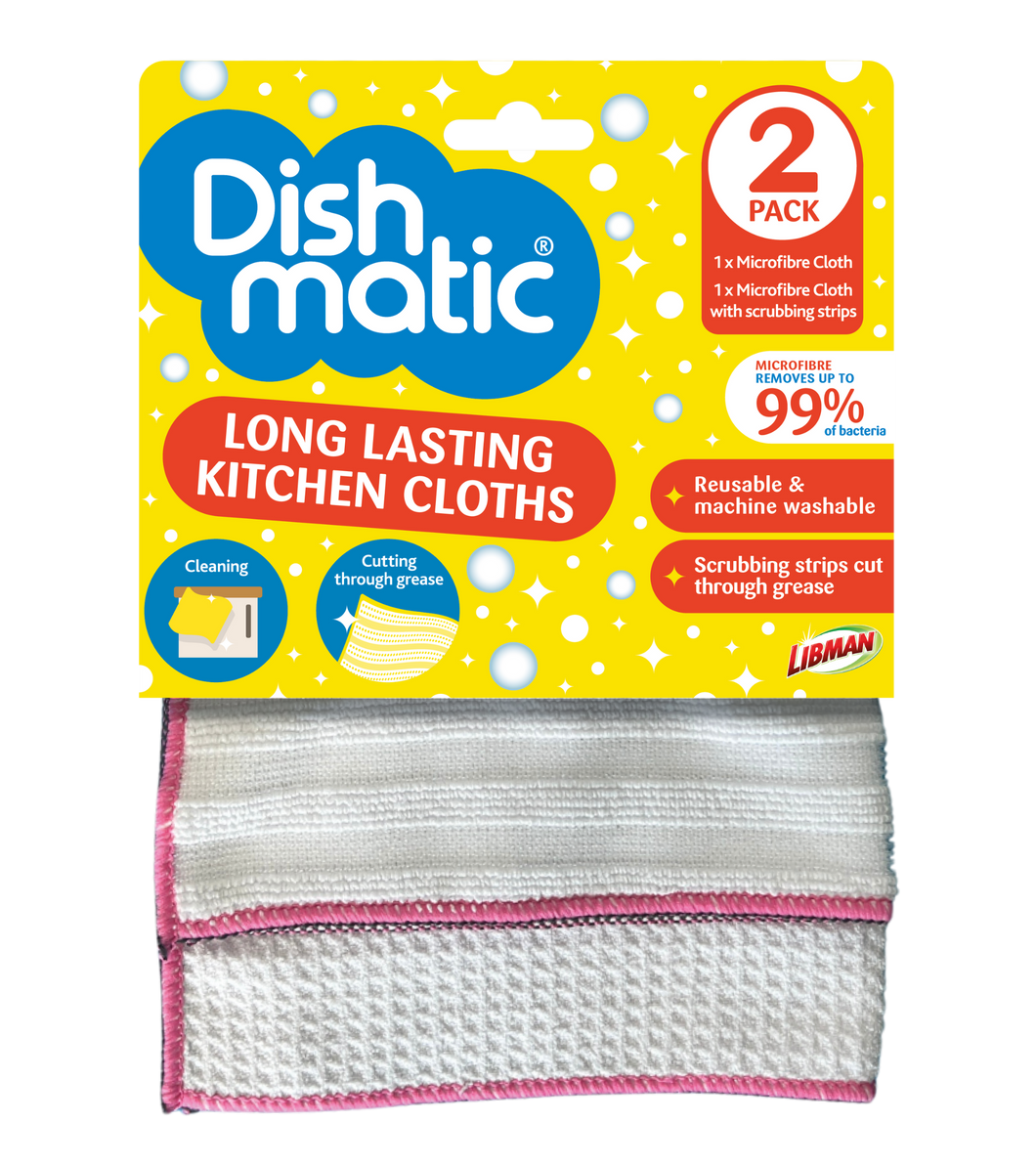 Dishmatic Long Lasting Kitchen Cloths 2 Pack