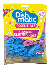 Load image into Gallery viewer, Dishmatic Essentials Strong Grip Clothes Pegs 24 Pack
