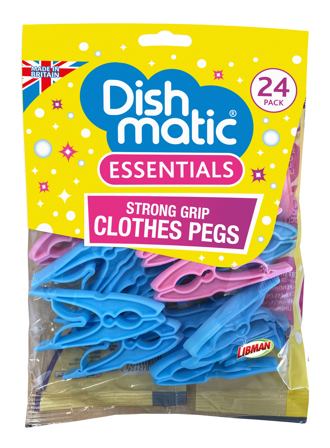 Dishmatic Essentials Strong Grip Clothes Pegs 24 Pack